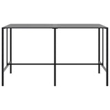 Bar Table Black 200x100x110 cm Powder-coated Steel