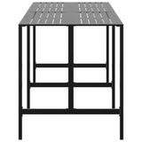 Bar Table Black 200x100x110 cm Powder-coated Steel