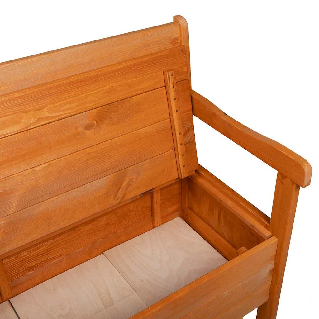 Outdoor Bench Brown 119 x 76 x 44cm Solid pine wood