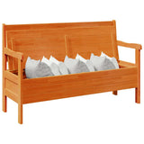 Outdoor Bench Brown 119 x 76 x 44cm Solid pine wood