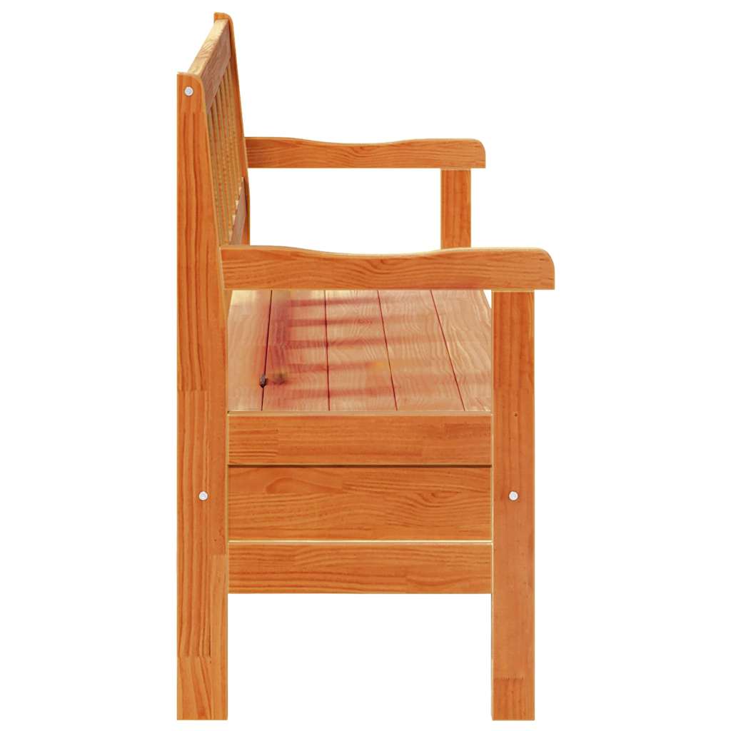 Outdoor Bench Brown 119 x 76 x 44cm Solid pine wood