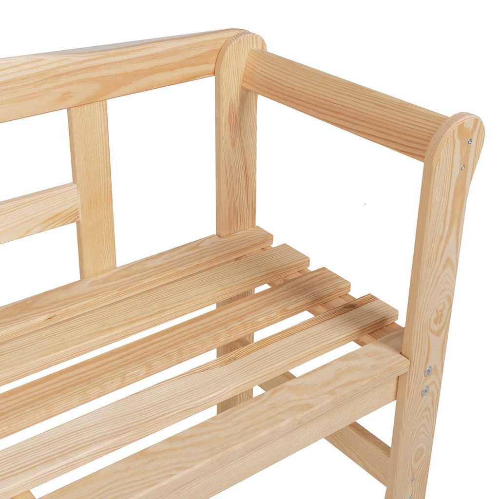 Outdoor Bench Brown 119 x 76 x 44cm Solid pine wood