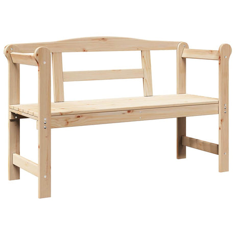 Outdoor Bench Brown 119 x 76 x 44cm Solid pine wood