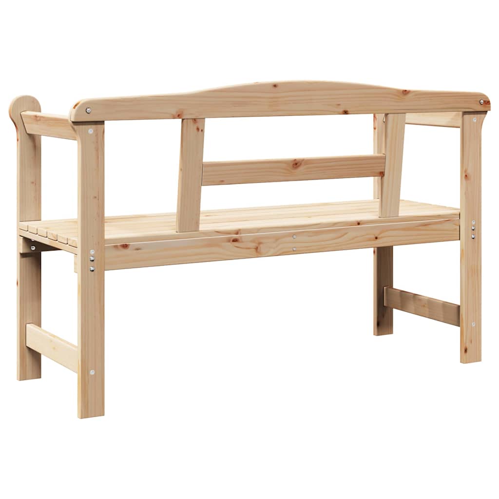 Outdoor Bench Brown 119 x 76 x 44cm Solid pine wood