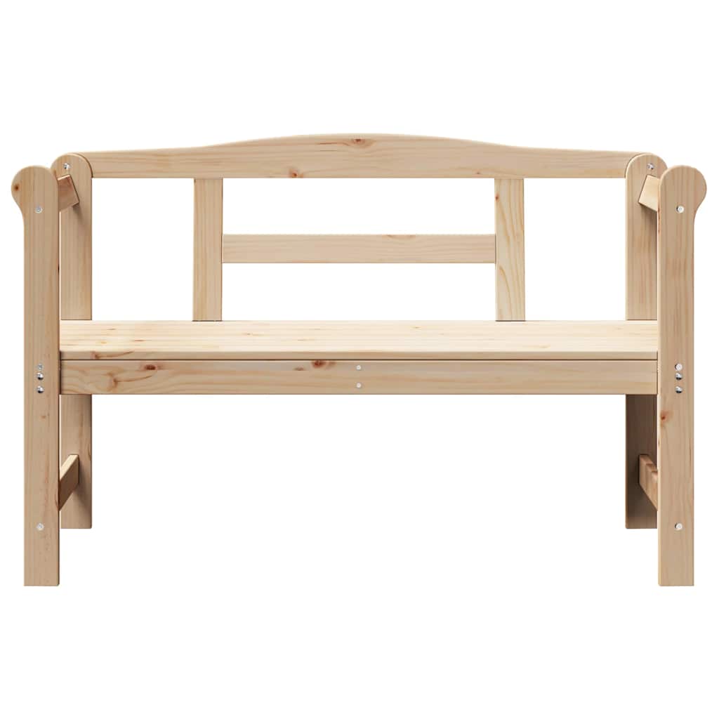 Outdoor Bench Brown 119 x 76 x 44cm Solid pine wood