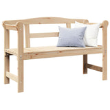 Outdoor Bench Brown 119 x 76 x 44cm Solid pine wood