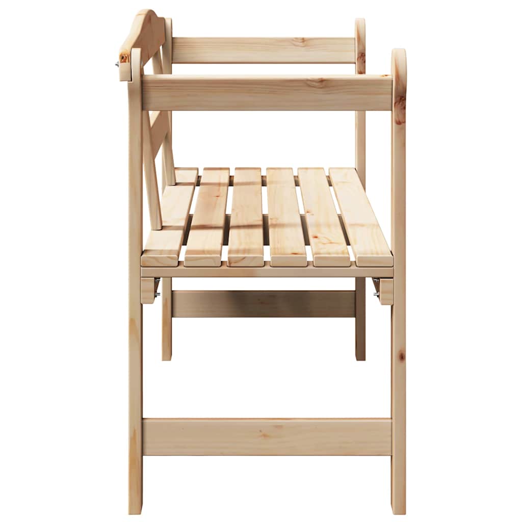 Outdoor Bench Brown 119 x 76 x 44cm Solid pine wood