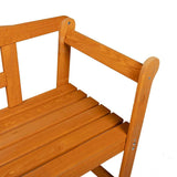 Outdoor Bench Brown 119 x 76 x 44cm Solid pine wood