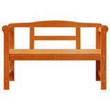 Outdoor Bench Brown 119 x 76 x 44cm Solid pine wood