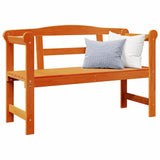 Outdoor Bench Brown 119 x 76 x 44cm Solid pine wood