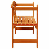Outdoor Bench Brown 119 x 76 x 44cm Solid pine wood