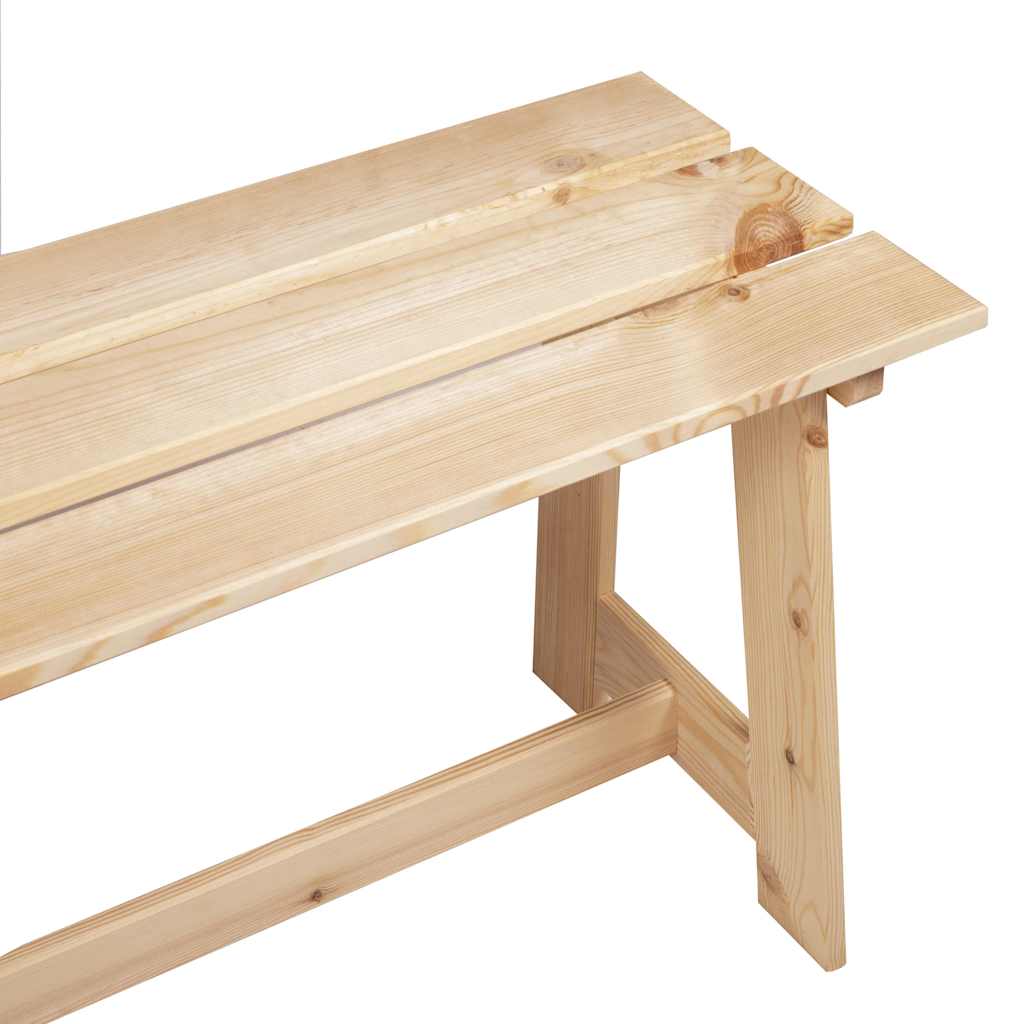 Outdoor Bench Brown 119 x 35 x 47cm Solid pine wood