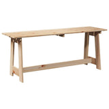 Outdoor Bench Brown 119 x 35 x 47cm Solid pine wood