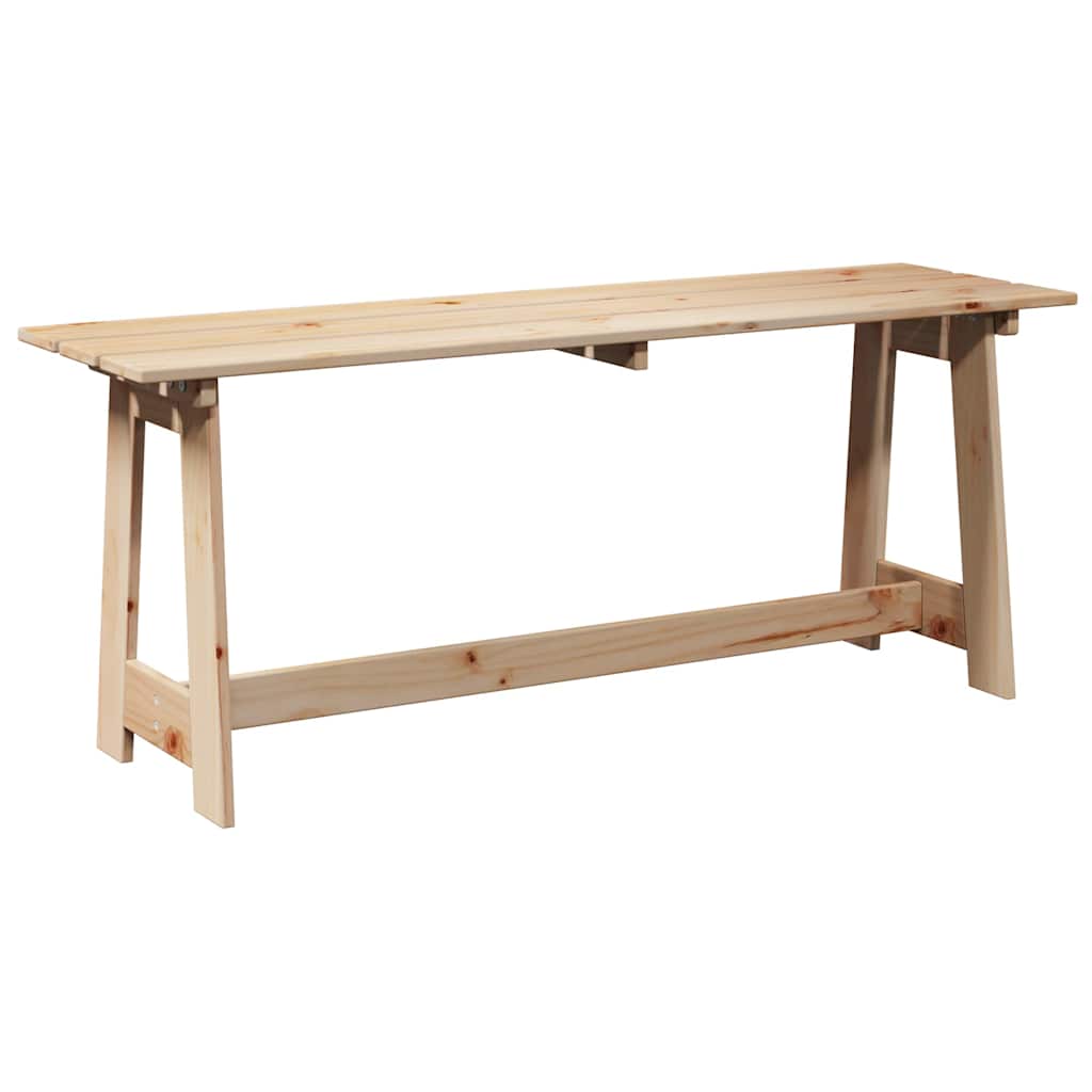 Outdoor Bench Brown 119 x 35 x 47cm Solid pine wood