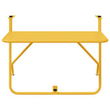 Hanging Balcony Table Mustard 60 x 39 x 65 cm Steel