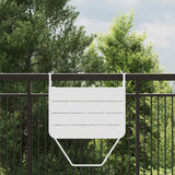 Hanging Balcony Table White 60 x 39 x 65 cm Steel