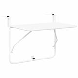 Hanging Balcony Table White 60 x 39 x 65 cm Steel