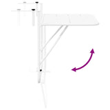 Hanging Balcony Table White 60 x 39 x 65 cm Steel