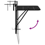 Hanging Balcony Table Black 60 x 39 x 65 cm Steel
