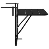 Hanging Balcony Table Black 60 x 39 x 65 cm Steel
