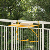 Hanging Balcony Table Yellow 60 x 39 x 65 cm Steel