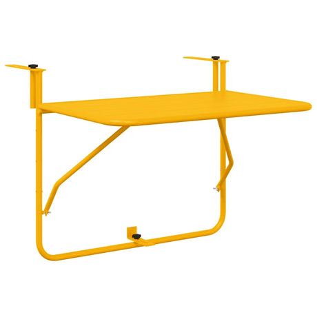 Hanging Balcony Table Yellow 60 x 39 x 65 cm Steel