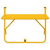 Hanging Balcony Table Yellow 60 x 39 x 65 cm Steel