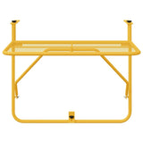 Hanging Balcony Table Mustard 60 x 39 x 65 cm Steel