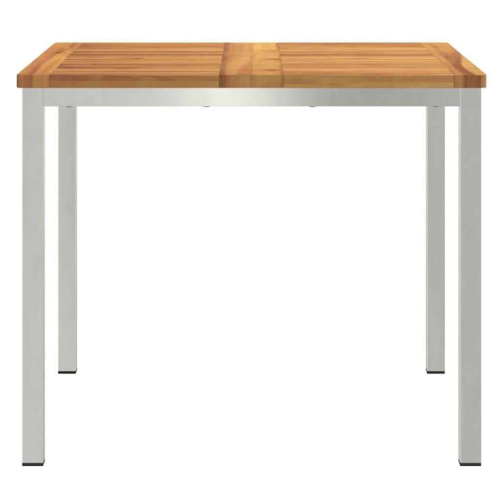 Outdoor Dining Table Brown 90 x 90 x 75 cm Solid acacia wood