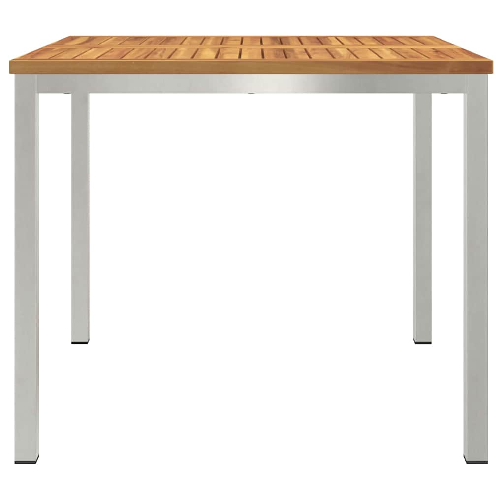 Outdoor Dining Table Brown 90 x 90 x 75 cm Solid acacia wood