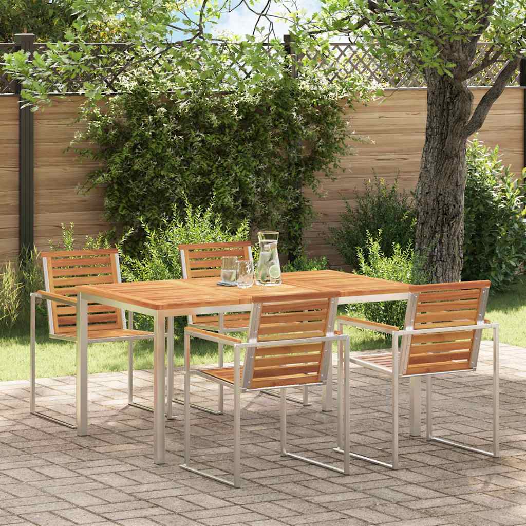 Outdoor Dining Table Brown 150 x 90 x 75 cm Solid acacia wood