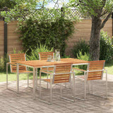 Outdoor Dining Table Brown 150 x 90 x 75 cm Solid acacia wood