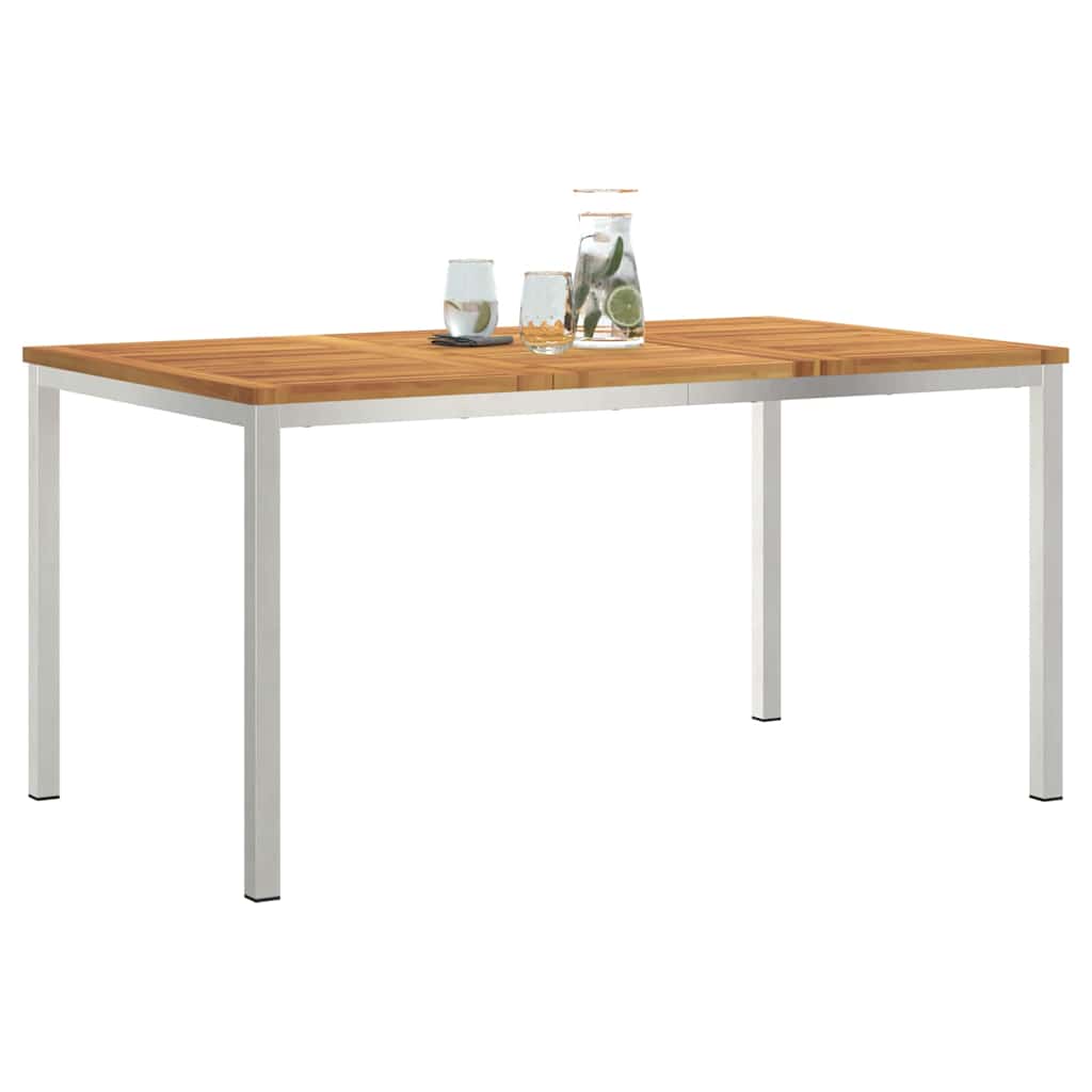 Outdoor Dining Table Brown 150 x 90 x 75 cm Solid acacia wood