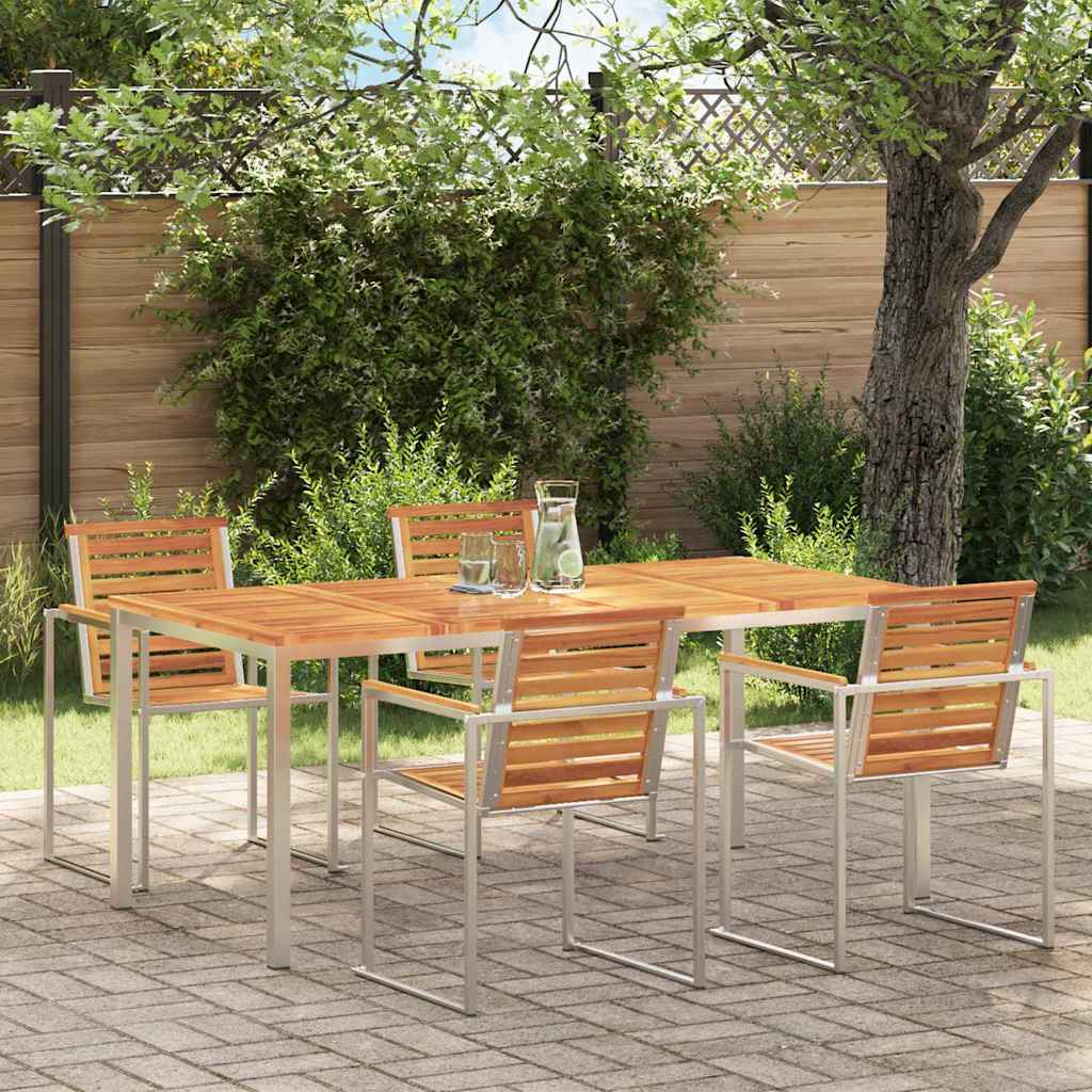 Outdoor Dining Table Brown 180 x 90 x 75 cm Solid acacia wood