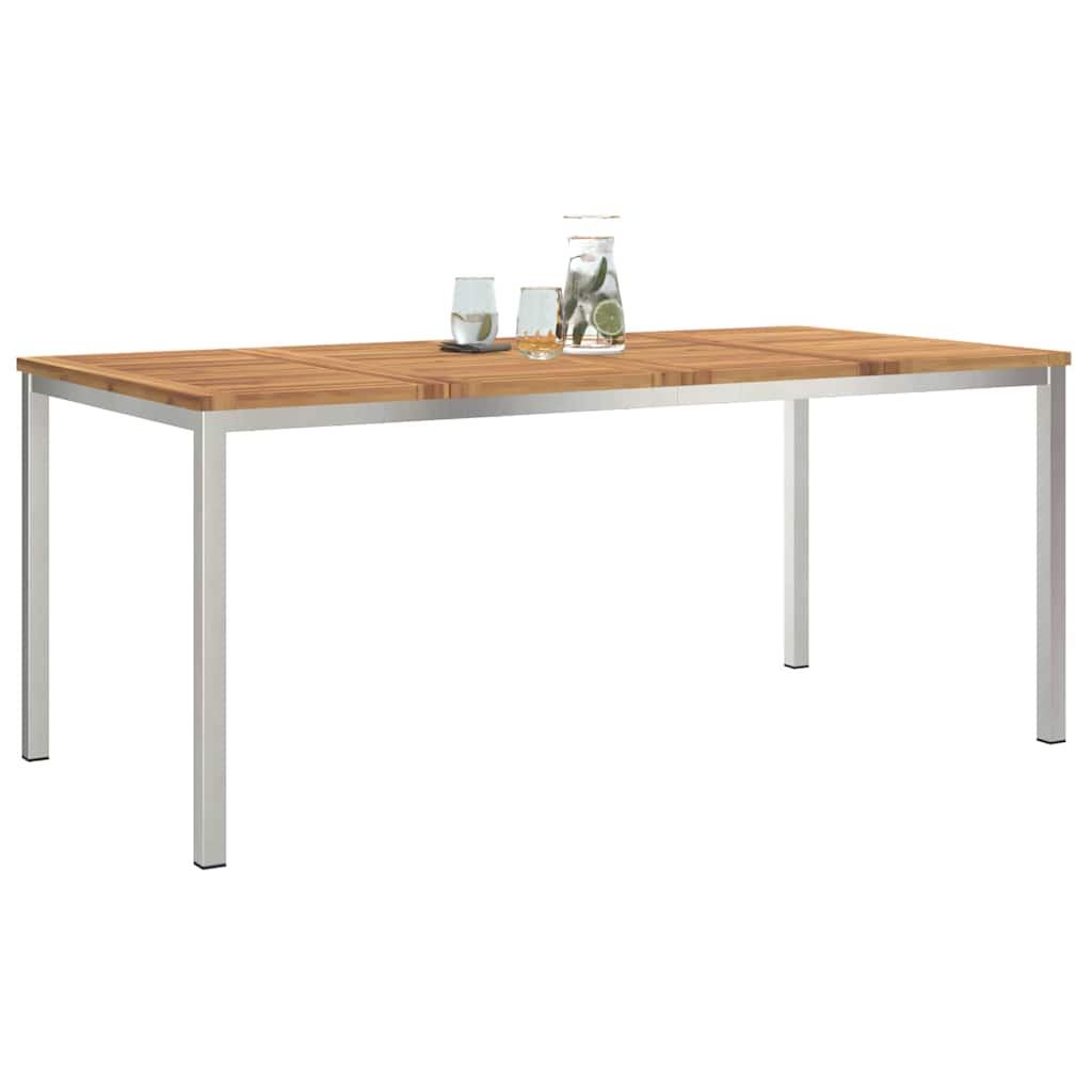 Outdoor Dining Table Brown 180 x 90 x 75 cm Solid acacia wood