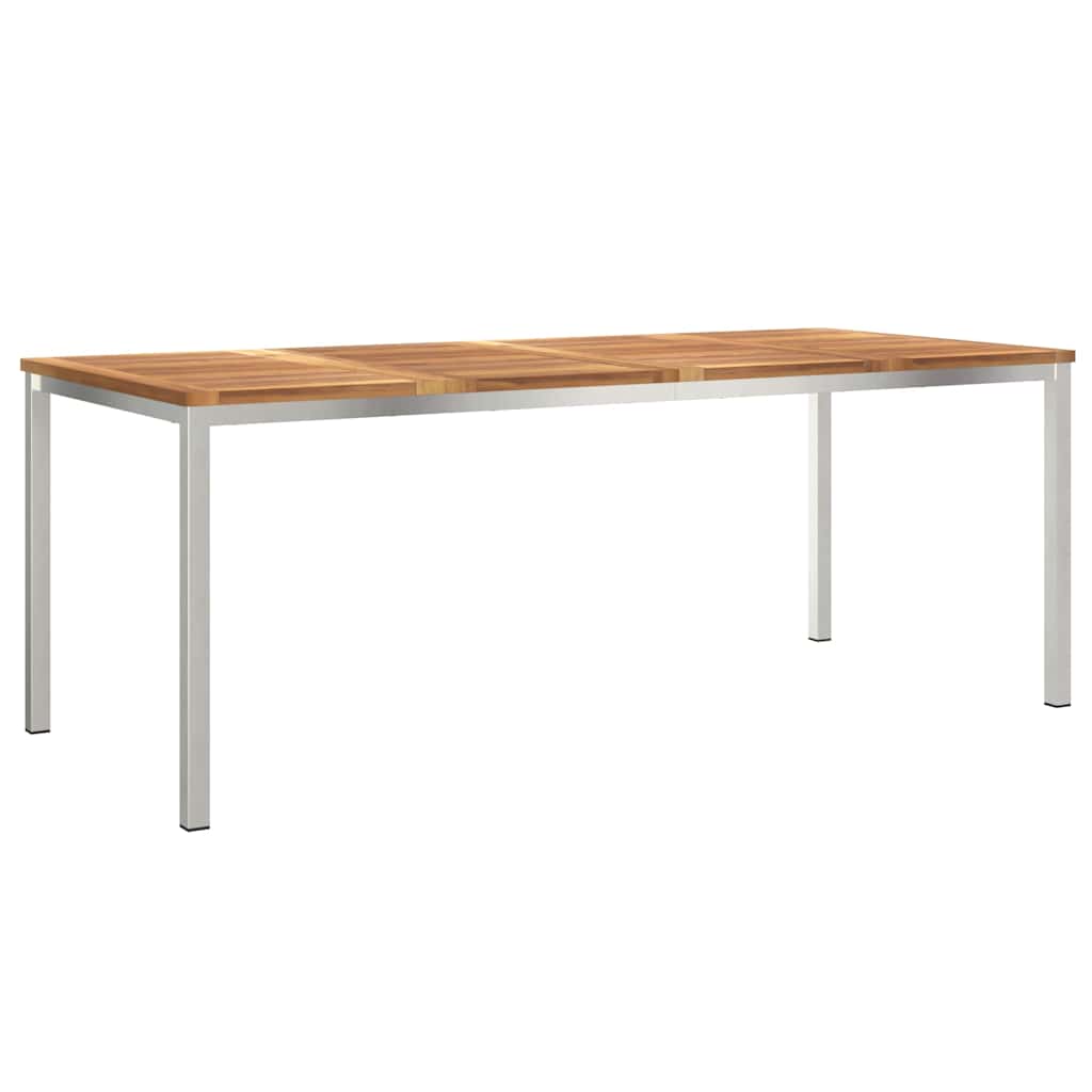 Outdoor Dining Table Brown 200 x 90 x 75 cm Solid teak wood