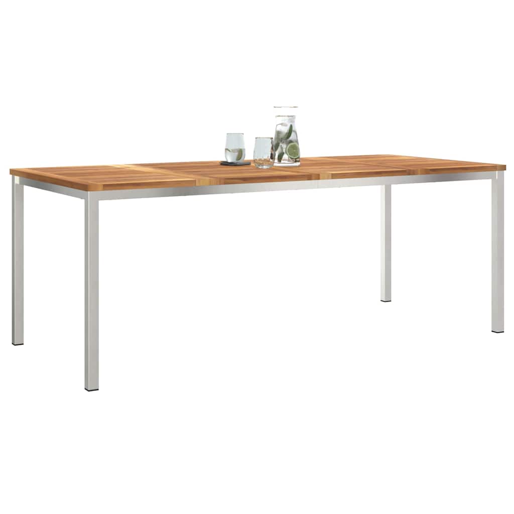Outdoor Dining Table Brown 200 x 90 x 75 cm Solid teak wood