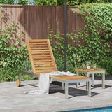 Sun Lounger Reclining Brown 207 x 58 x 35cm Solid Acacia wood