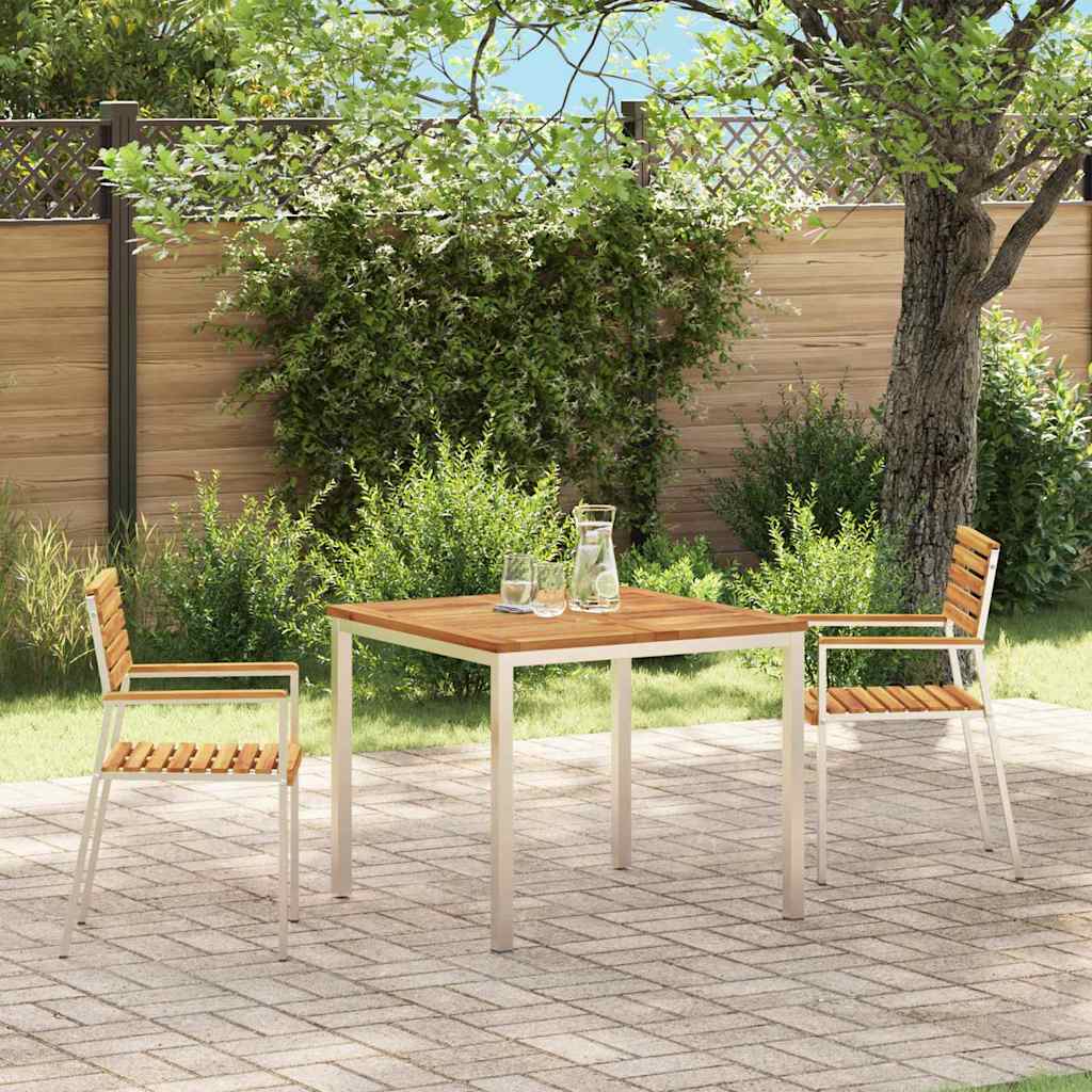 Garden Chair 2 pcs Brown 56 x 54.5 x 87cm Solid Acacia wood