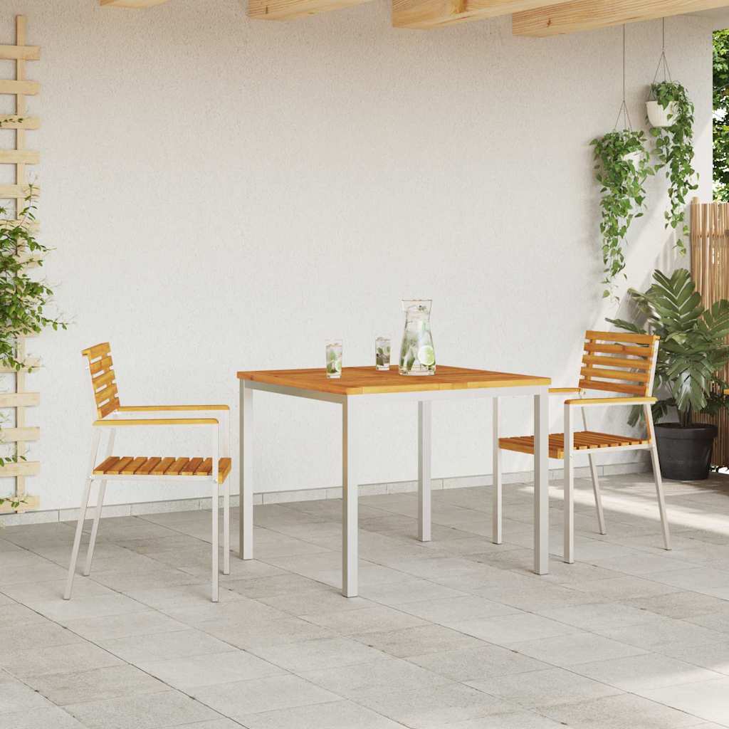Garden Chair 2 pcs Brown 56 x 54.5 x 87cm Solid Acacia wood