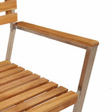 Garden Chair 4 pcs Brown 56 x 54.5 x 87cm Solid Teak wood