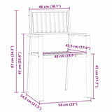 Garden Chair 4 pcs Brown 56 x 54.5 x 87 cm Solid Acacia Wood