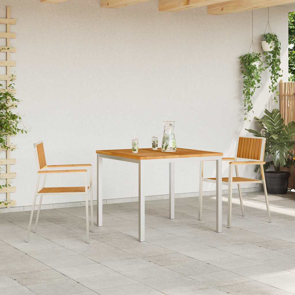 Garden Chair 2 pcs Brown 56 x 54.5 x 87cm Solid Teak wood