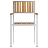 Garden Chair 2 pcs Brown 56 x 54.5 x 87cm Solid Teak wood