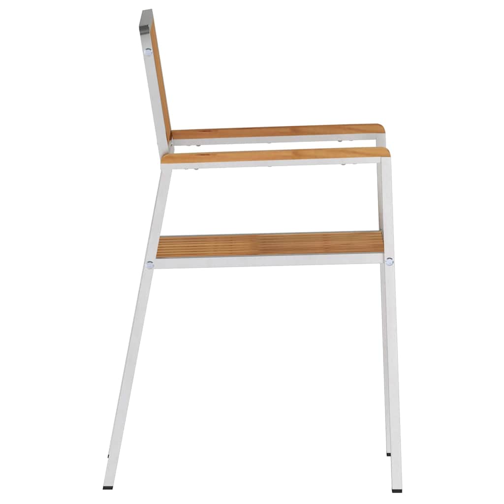 Garden Chair 2 pcs Brown 56 x 54.5 x 87cm Solid Teak wood