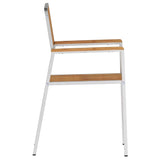 Garden Chair 2 pcs Brown 56 x 54.5 x 87cm Solid Teak wood