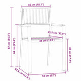 GardenChair 2 pcs Brown 56x54.5x87cm SolidTeakwood