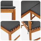 Garden Corner Bench Brown 140 x 100 x 91cm Solid Acacia wood