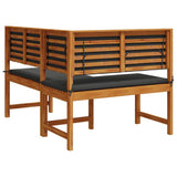 Garden Corner Bench Brown 140 x 100 x 91cm Solid Acacia wood