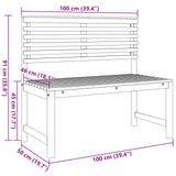 Garden Chair Brown 100 x 50 x 91cm Solid Acacia wood